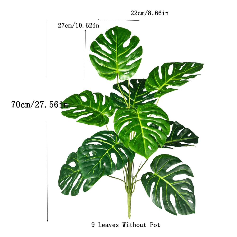 70–100cm Artificial Monstera Tree Fake Palm Plant Tropical Home Decor
