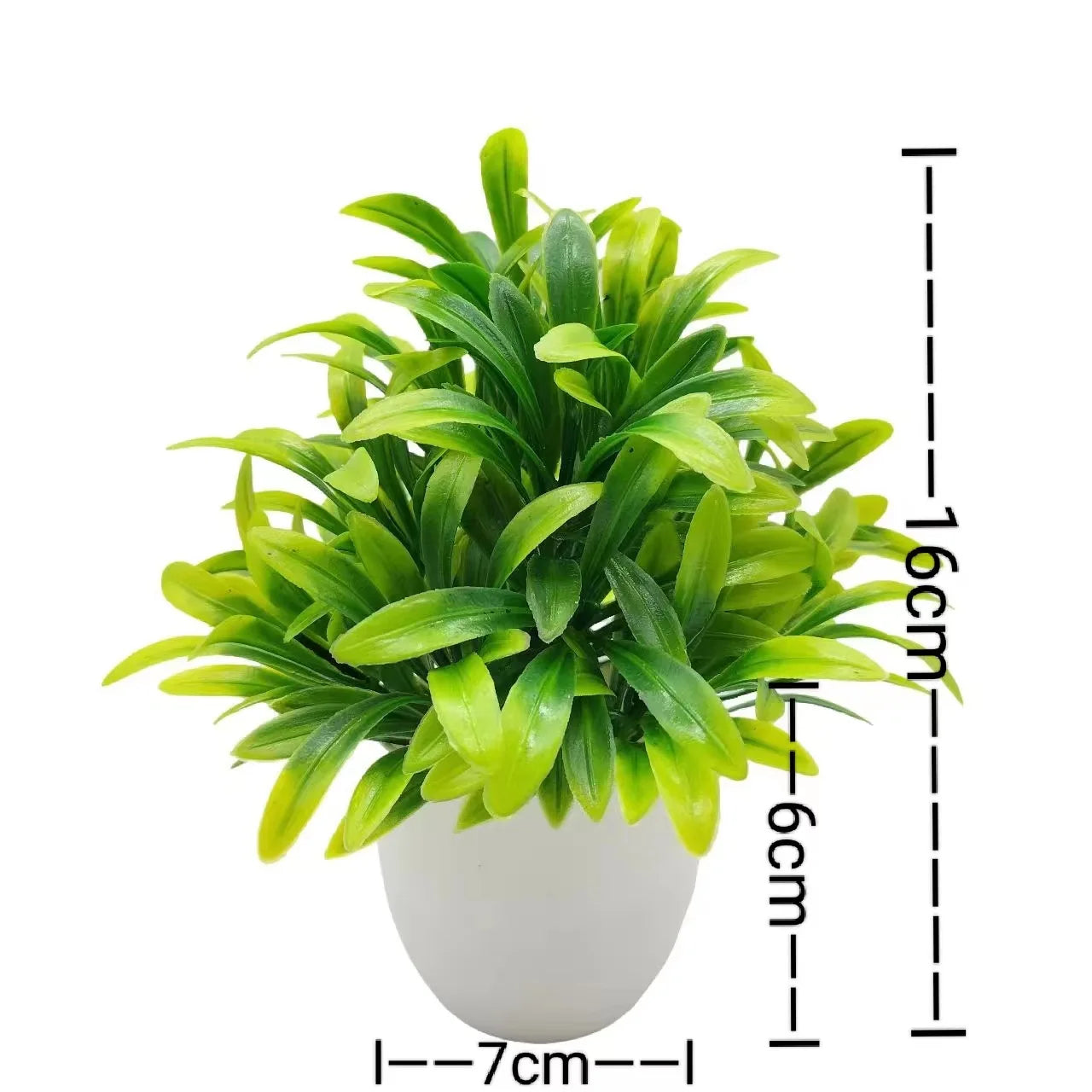 Artificial Plant with Plastic Pot – Faux Greenery for Home & Office Desk Decor