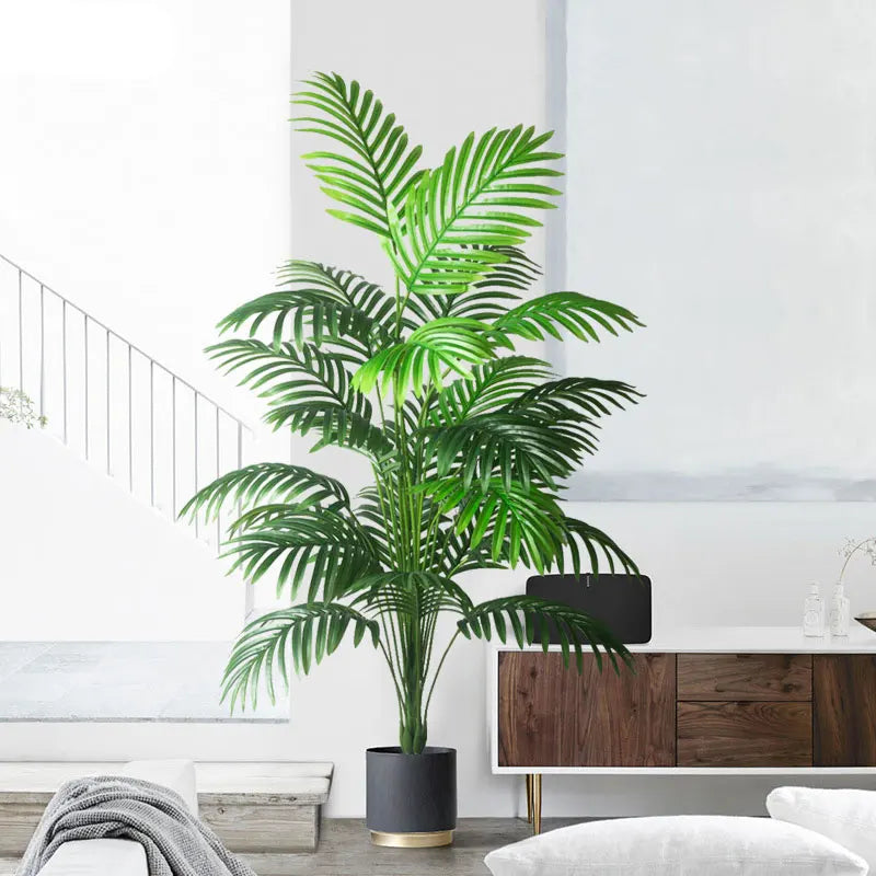 90–120cm Large Artificial Palm Tree – Tropical Faux Monstera Plant Home Decor