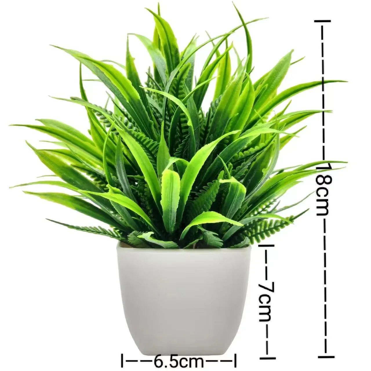 Artificial Plant with Plastic Pot – Faux Greenery for Home & Office Desk Decor