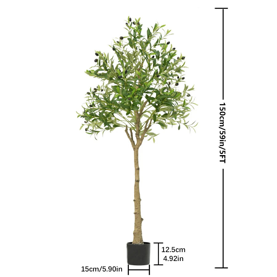 Lifelike Artificial Olive Tree – Premium Faux Indoor Plant for Home & Office Decor