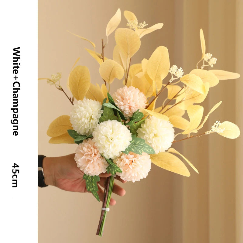 45cm Eucalyptus Artificial Flowers Bouquet β Faux Green Decor for Home & Parties