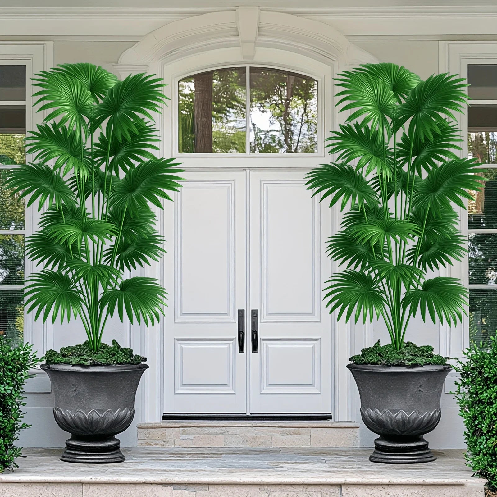 43.3 Inch Artificial Palm Tree – Large Fake Tropical Plant for Indoor & Outdoor Decor