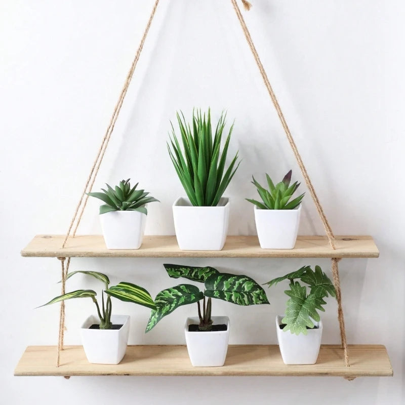 6PCS Mini Artificial Flower & Plant Bonsai Set – DIY Desktop Decor for Home & Office