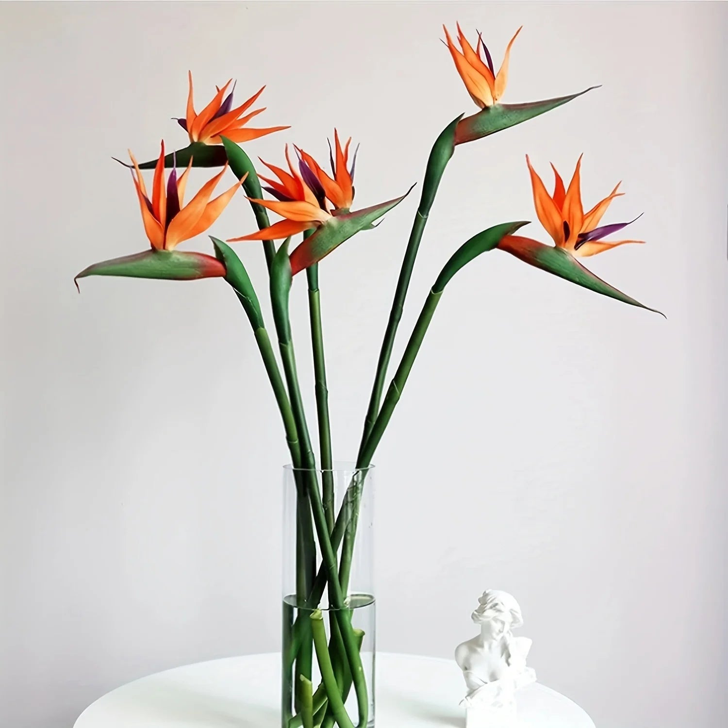 3PCS Artificial Bird of Paradise Flowers – 24.5'' Long Stem Strelitzia Decor