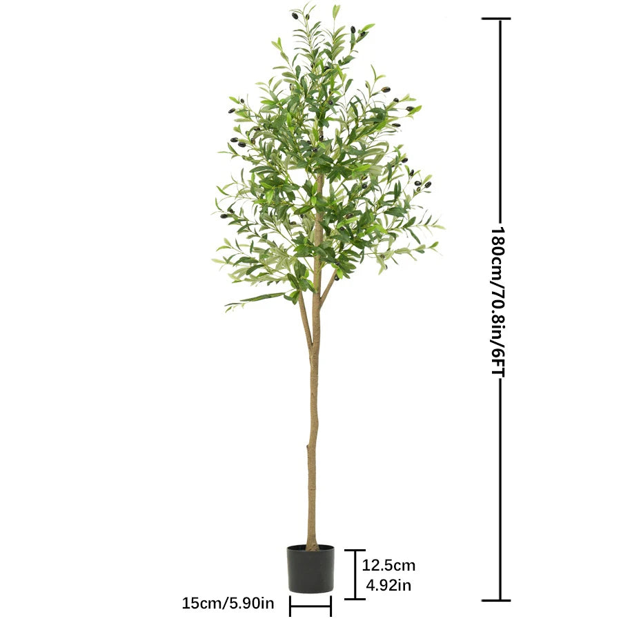 Lifelike Artificial Olive Tree – Premium Faux Indoor Plant for Home & Office Decor