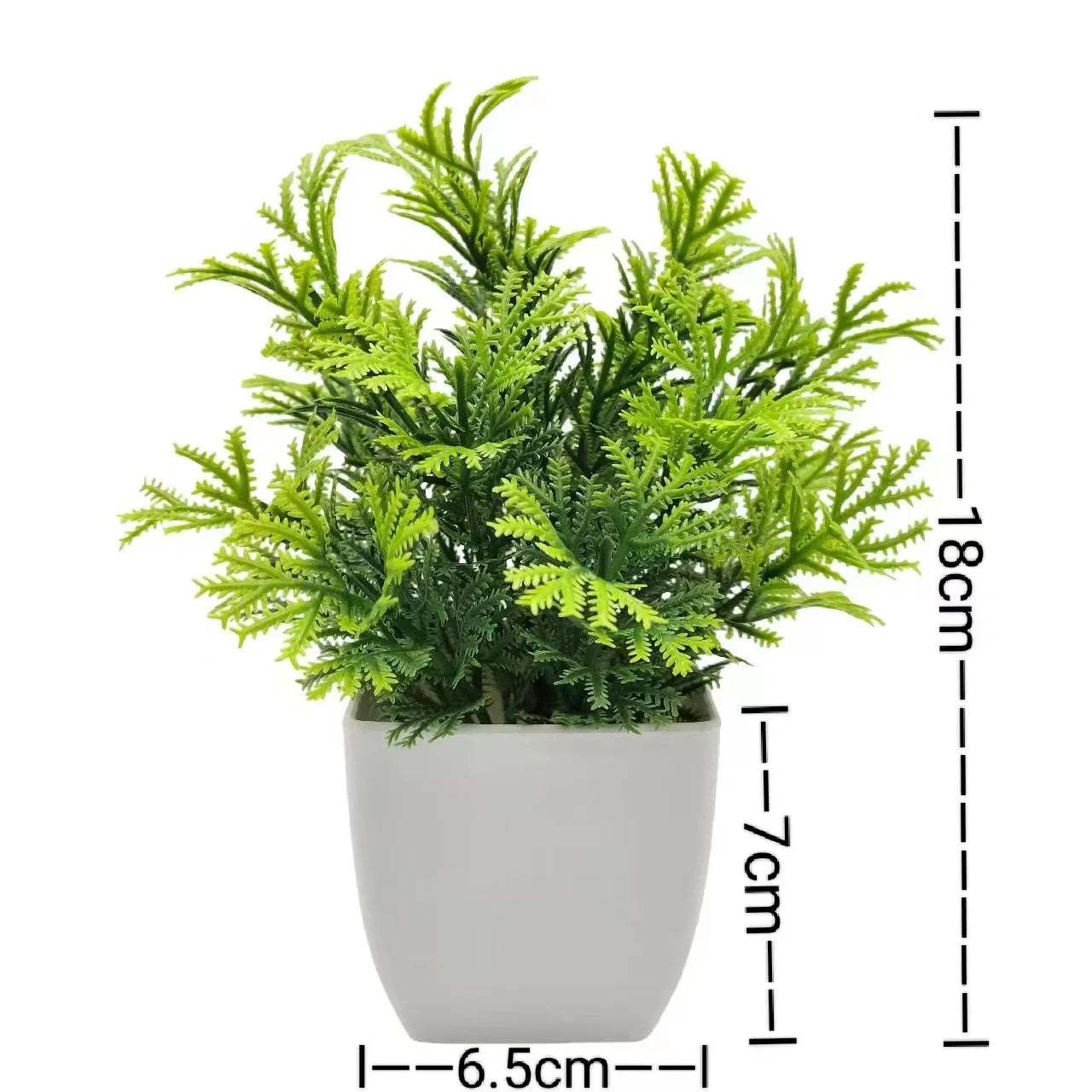 Artificial Plant with Plastic Pot – Faux Greenery for Home & Office Desk Decor