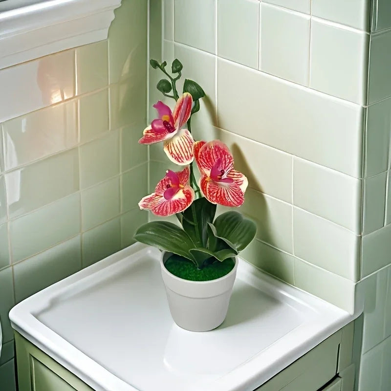 Artificial Orchid Flower – Fade Resistant Faux Plant for Home & Office Decor