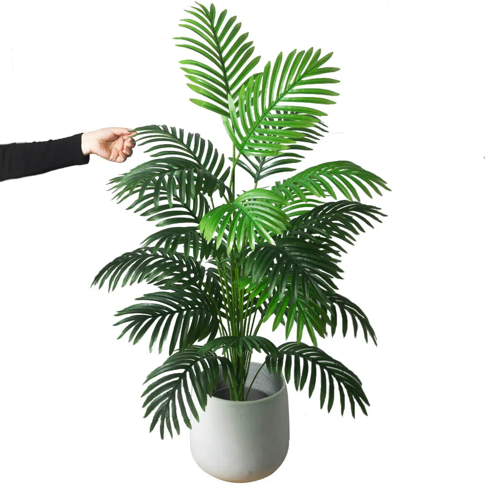90–120cm Large Artificial Palm Tree – Tropical Faux Monstera Plant Home Decor