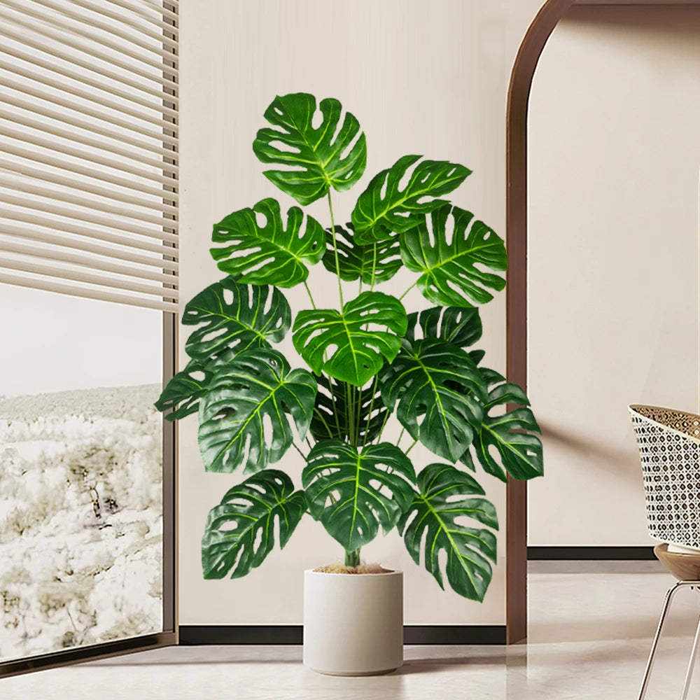 70–100cm Artificial Monstera Tree Fake Palm Plant Tropical Home Decor