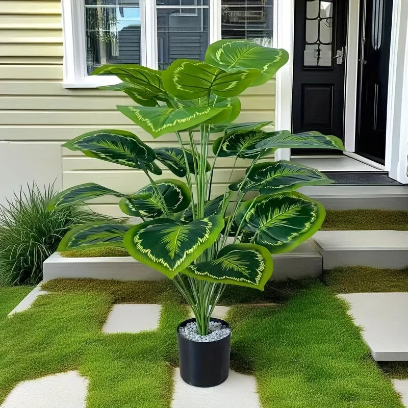24 Leaves Giant Artificial Plant Tree – Realistic Lush Greenery for Indoor & Outdoor Decor