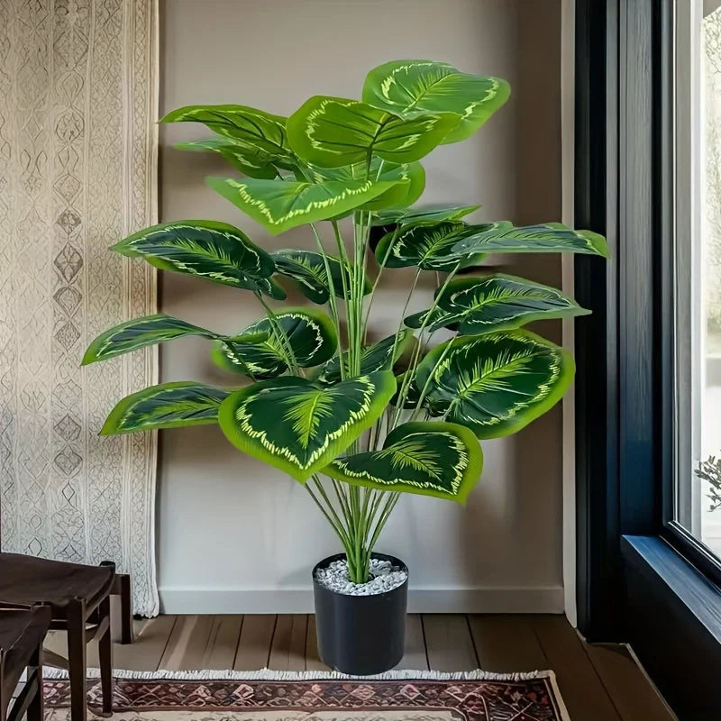 24 Leaves Giant Artificial Plant Tree – Realistic Lush Greenery for Indoor & Outdoor Decor