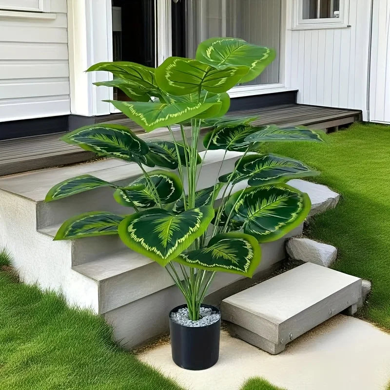 24 Leaves Giant Artificial Plant Tree – Realistic Lush Greenery for Indoor & Outdoor Decor